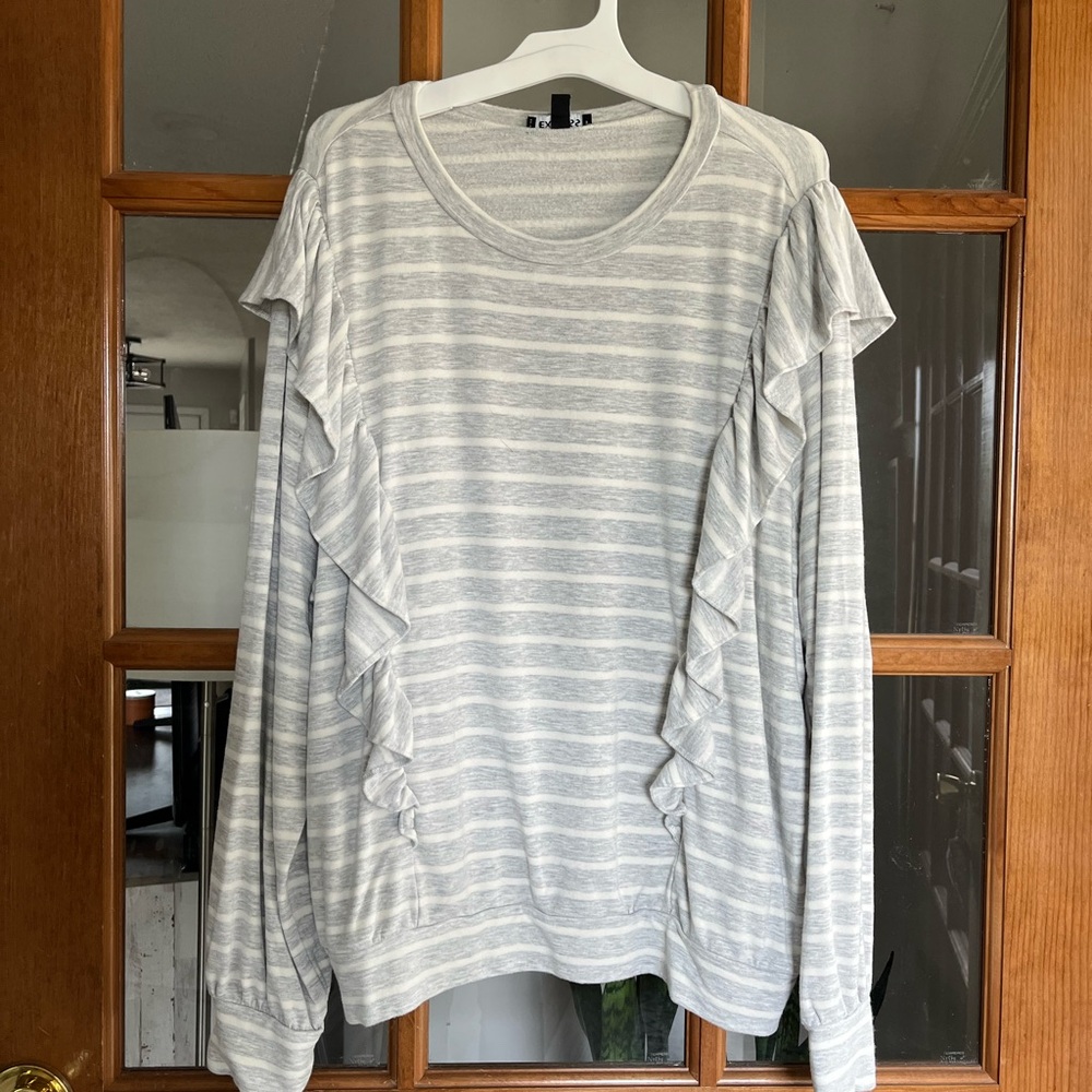 Express ruffle sweatshirt